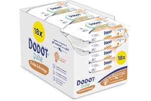 Dodot Toallitas Pure Cuida & Protege Para Bebé 18 Paquetes De 44 Unidades = 792 Toallitas, Ayuda a restaurar el pH natural de