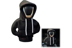 Wondsea Sweat à capuche pour pommeau de levier de vitesse, décoration amusante de levier de vitesse, housse de pommeau de levier de vitesse, décoration de voiture, noir