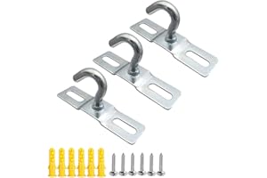 MZMing [3-pak hak sufitowy 68 mm lampa sufitowa płyta podstawy żyrandol hak śruby mocowanie wytrzymałe żelazo ocynkowany wisiorek montaż do europejskich lamp, wentylatorów sufitowych, kosz na kwiaty,