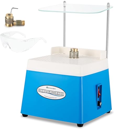 Draagbare Mini Glas-In-Lood Slijpmachine, Glazen Haakse Slijper Met Automatisch Water/Groot Werkoppervlak/Slijpen En Boren,Beginnersgereedschap Inclusief Glastangenset En Spatscherm,Yellow Draagbare Mini Glas-In-Lood Slijpmachine, Glazen Haakse Slijper Met Automatisch Water/Groot Werkoppervlak/Slijpen En Boren,Beginnersgereedschap Inclusief Glastangenset En Spatscherm,Yellow