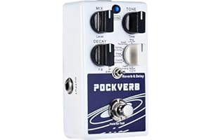 Btuty Reverb & Delay Gitarre Effektpedal mit 7 Nachhall Effekten + 7 Verzögerungseffekte mit Tap Tempo True Bypass Funktion