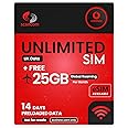 Vodafone Global Roaming Data Sim - 25GB Roaming Data in Europe & USA + Unlimited UK Data - Perfect for unlocked Phones and Wifi Routers - Activate when you receive the SIM (14 Days)