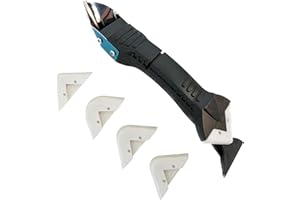 EWIG Quita silicona. Sólo lo necesario Sin accesorios inservibles. Sellar junta con Silicona para Eliminar, Raspar, Sellar y Alisar Juntas de Ventanas, Cocinas, Baños.