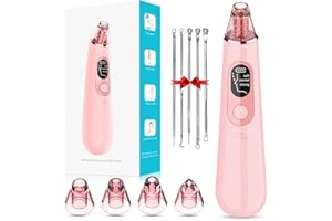 ANYFACE Mitesserentferner, Porenreiniger Porensauger Akne Entferner Gerät Pickelsauger Mitesser sauger 4 Austauschbare Saugköpfe Porensauger Pickelentferner Set