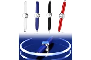 T TAKONE Set di 4 penne Fidget Spinner con luce LED – Compagno ideale per bambini ADHD, ideale per alleviare lo stress e scrivere in modo creativo con penna spinning