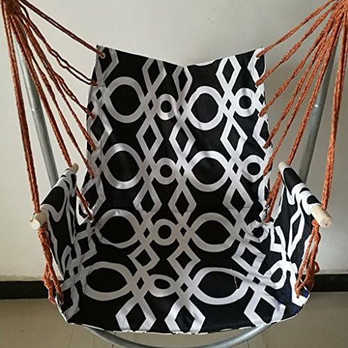 wysm Hanging chair bedroom colorful 60 * 48 * 81cm student children adult dorm room indoor and outdoor swing hammock - weight 100kg ( Color : Black )
