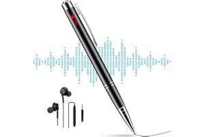 GREEMOSI 64GB Digital Voice Recorder, Audio Voice Recorder with Noise Reduction, Voice Recorder with Playback Rechargeable, Ideal for Lectures, Meetings, Interviews & Classes