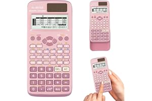 MINEUP Scientific Calculator, Engineering Calculator, Math Calculator with 552 Functions, 10+2 Digit Display, For Universities, Engineering, Middle School, Offices, Teaching, Pink