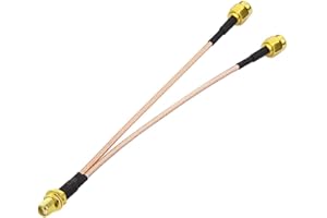 Bingfu Adapter anteny 4G LTE kabel rozdzielający SMA żeński na podwójny SMA męski kabel w kształcie litery V 15 cm do 4G LTE domowy router do bramy modem MiFi Hotspot router