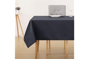 Deconovo-bordsduk vattenavvisande bordslinne bordsdukar, 130 x 220 cm, mörkgrå, 1 st.