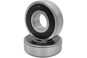 VEIKEN 2 Rodamientos 63/22-2RS (22x56x16 mm) Set de 2 cojinetes de bolas de acero 63-22-2RS. Rodamientos de Acero Inoxidable cromado. Doble junta de goma. 2 Unidades. 22mm x 56mm x 16mm