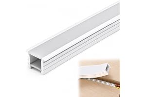 Jinfanshurich 3M LED-profil - LED-skydd - LED-skydd mjölkig av silikon Flexibelt material - LED-remsskydd för LED-lister Neon ljusslinga (INCLUDERAR INTE LED-remsor) (16×16 mm)