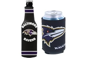 KOLDER Football Can & Bottle Holder Insulator Beverage Huggie Cooler (Baltimore (Ravens) - Logo)