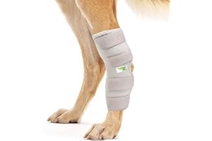 RockPet Órtesis Curadora Articulación Pata Trasera de Perro Envoltura Canina de Corvejón (L, Gris)