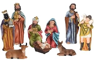 Carousel Home and Gifts Traditional Nativity Set with 9 Detailed Figures