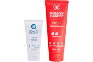 MONKEY HANDS Monkeyhands Combo Grip Booster Hydro 50 ml + Strong Gel Grip Sticky 100 ml zur Hydration und Verstärkung des Griffs. Perfekt für Pole Dance, Calisthenics, Parkour und andere Aktivitäten,