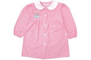 Primo della Classe Grembiule Asilo per bambina, Divisa Scolastica a Quadretti rosa e bianco, adatto alla Scuola Materna bimba