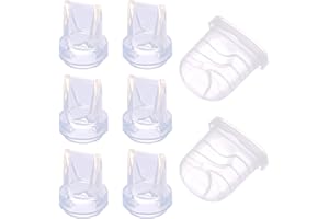 lasuroa 2szt Membrany Silikonowe i 6szt Zaworów Typu Duckbill do Laktatora Eufy, Części Zamienne do Laktatorów Eufy E10/S1/S1 Pro, Lansinoh Discreet Duo, NCVI, NICEGREEN Laktator Przenośny