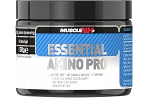 MuscleNh2 Essential Amino Pro Branch Chain Amino Acid Powder BCAA, Helps Build Lean Muscle and Speed Up Recovery, Blue Raspberry Flavour, 150g, 10 Servings (Pack of 1)