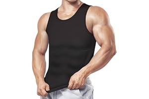 SLIMBELLE Maglietta A Compressione Da Uomo Canottiera Snellente Body Shaper Cardigan Petto A Forma Di X Per Controllo Della Pancia (IT, Testo, M, Regular, Regular, Nero - Foto 5