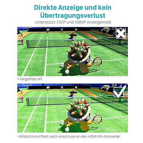 GHB Wii HDMI Adapter Wii zu HDMI Konverter Wii Signal automatisch auf 720p/ 1080p und HDMI-Anschluss / 3,5 mm Klinke Ausgang aus mit HDMI Kabel - 3