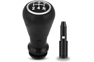 Juttzzei Peugeot 5-Gang Schaltknauf, Manueller Auto Schalthebel mit Adapter für Peugeot 106 206 207 306 307 308 3008 5008 Citroen C2 C3 C4 B6 Schaltknöpfe, Peugeot 206 Schaltknauf mit Adapter-Schwarz