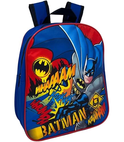 Safta Batman Legendary - Zaino grande con ruote, compatto, rimovibile, ideale per bambini di diverse età, comodo e versatile, qualità e resistenza, 33 x 22 x 45 cm, colore blu marino, Blu