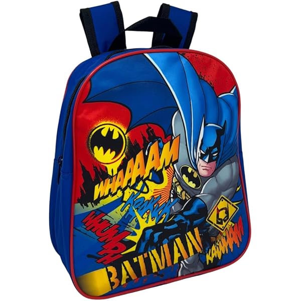 Zaino Batman Blu Per Bambini - Piccolo 11 Pollici - Regalo Compleanno DC Comics