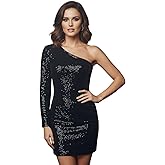 Leriya Fashion Sequin Dress for Women | Black Sequin Party Outfit Dress for Woman | Bodycon Western Dresses