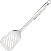KitchenCraft Oval Handled Stainless Steel Slotted Turner, Durable Cooking Kitchen Utensil, Ideal for Eggs, Burgers or Pancake