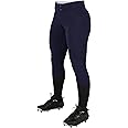 CHAMPRO Women's Tournament Traditional Low-Rise Polyester Softball Pant, Large, Navy