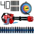UKR 30 Bullet Automatic Shot 40 Darts Included with 100 Darts Refil Rechargeable Blaser Big Toy Gun Motorized 73 cm Large Safe Suction Cups Blasters Rotating (Automatic Gun)
