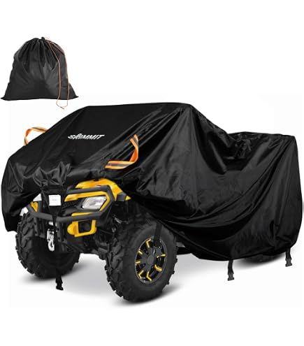 X AUTOHAUX ATV-Abdeckung Für Polaris Sportsman 450/570 – Wasserdicht, 210D-PU, 211x122x120 Cm, Mit Gurten & Reflektoren, Schwarz