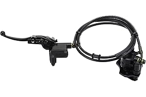 WOOSTAR Gauche Hydraulique Arrière Disque Étrier de Maître-Cylindre de Frein Assemblée Remplacement pour Taotao 50cc 70cc 90cc 110cc 125cc Chinois ATV Quad Go Kart Mini Bike