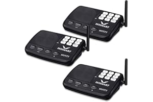 Wireless Intercom System Hosmart 1/2 Mile Long Range 7-Channel Security Wireless Intercom System for Home or Office (2019 New Version)[3 Stations Black]