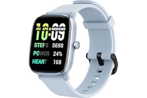 Amazfit Smartwatch GTS 2 Mini Fitness zegarek 1,55 cala wyświetlacz AMOLED, monitorowanie aktywności GPS, Alexa, 5 ATM, monitorowanie tętna, SpO2 dla kobiet i mężczyzn, Niebieski