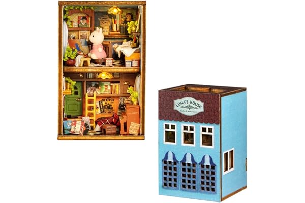 CUTEROOM Kit de bricolage Maison de poupée en bois miniature - Modèle de maison et tous les meubles (Luna's House)
