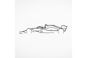 Decoration murale Ferrari Formula 1, marchandise F1, décorations voiture, accessoires de voiture, deco murale en métal, cadeaux pour homme voiture de course F1 pour décoration de chambre (7x35cm)