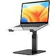 Babacom Laptop Ständer, 8 Höhenverstellbar Aluminium Kühlpads Laptop Stand, Ergonomischer Belüfteter Laptopständer Kompatibel