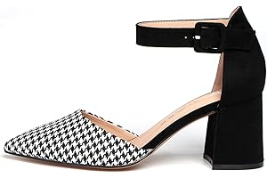 Rio Fiore H1877-A0142 Escarpins pour femme Noir/blanc/gris/bleu/beige/taupe/vert/fuchsia/violet/rouge Talon bloc de 7,5 cm Chaussures confortables avec lanières en daim souple/cuir synthétique