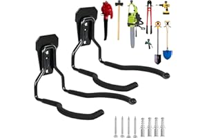 Esshogo Supporto da Parete per Utensili Elettrici, Gancio per attrezzi elettrici da giardino, Supporto per Decespugliatore, Garage Vite Forte Gancio, Gancio da parete per garage, Gancio Per Tosaerba