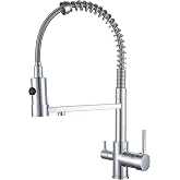 3 Way Kitchen Faucet With Removable Shower, 360&deg; Kitchen Mixer Tap For Water Filter, 2 In 1 Kitchen Sink Faucet For Osmosis S