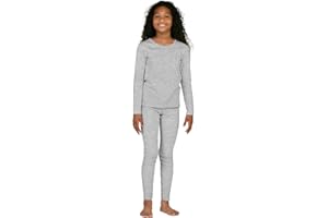 LAPASA Mädchen Thermounterwäsche Set 100% Baumwolle - warmes Unterwäsche Set für Kinder, Pyjamaset - Leggings und Langarmshirt (Thermoflux G09)
