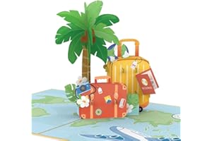 papercrush® Kartka pop-up "Dobra podróż" – karta podarunkowa 3D na urlop, miesiąc miodowy lub walizkę – zabawny prezent pieniężny do kasy podróżnej, bon na urlop i pieniądze na urlop