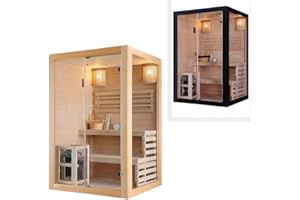 Bagno Italia Sauna finlandesa con estufa Harvia 130×120 cm madera color natural o negro