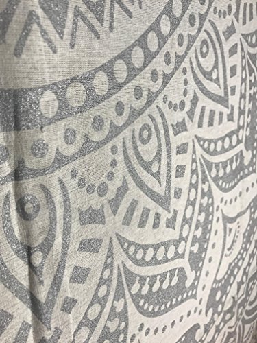 Schimmernden Silber Ombre Mandala Tapisserie Königin, Bohemian Mandala, Psychedelic Wandbehang Tapisserie, Hippie Hippie Elefant Größe 220 * 240 cms von raajsee - 6
