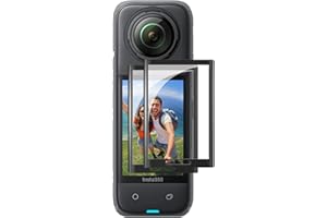 Heioloo [2 Pièce Verre Trempé pour Insta360 X4 Protection Écran, Sans Bulles, Dureté 9H, Ultra Transparent, Anti-Rayure Protection D'écran