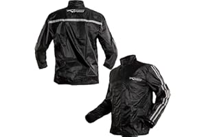 A-Pro Giacca Tuta Moto Antipioggia Antivento Impermeabile Antiacqua Argento XL