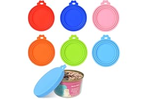 Queta Confezione da 6 coperchi per alimenti per animali. Coperchio in silicone, tappo elastico in scatola per lattine.