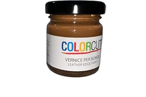 MG LAVORAZIONE ARTIGIANALE PELLE E CUOIO Tintura per bordi"Color cut" 30 ml - Tintura per rifiniture bordi ed orli in pelle e cuoio, Colore n. 24: Nocciola